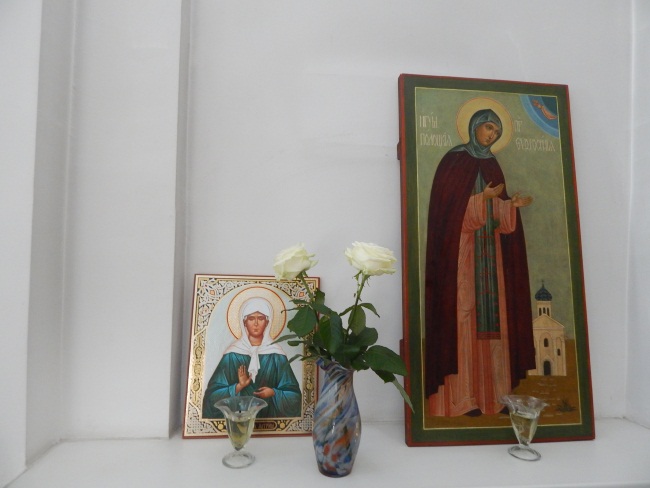 Икона святой Евфросинии в Успенском соборе.