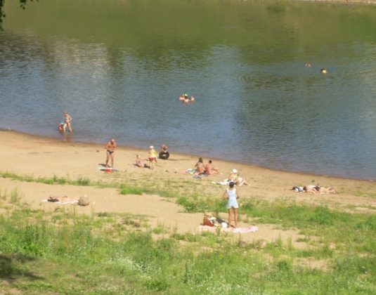 пляж, лето, мазурино