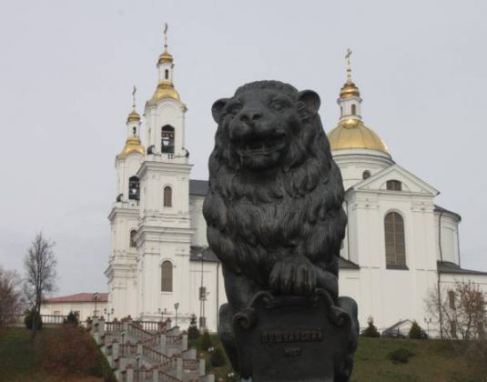витебск, успенский собор, пушкинский мост, скульптура льва
