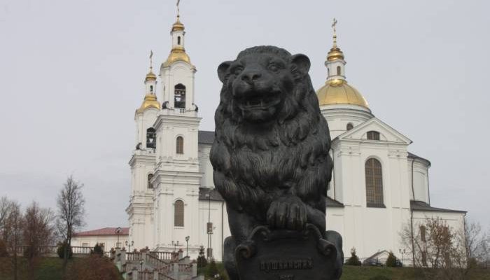 витебск, успенский собор, пушкинский мост, скульптура льва