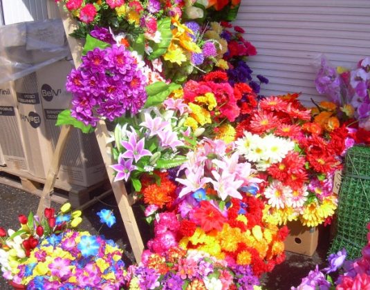 искусственные цветы, полоцкий рынок