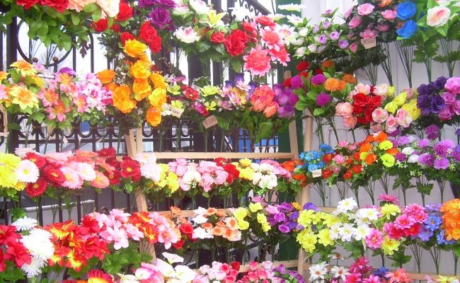 искусственные цветы, центральный рынок