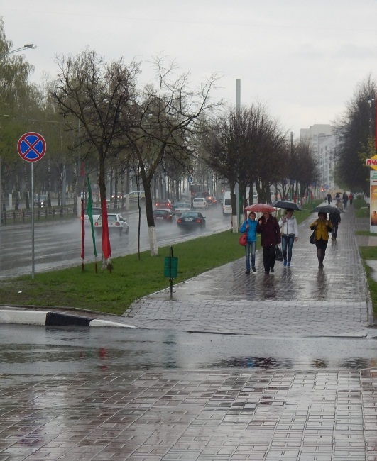 дождь в витебске, московский проспект