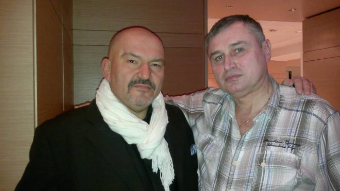 Геннадий Венгеров с нашим корреспондентом Павлом Левиновым. Дюссельдорф, декабрь 2011 года