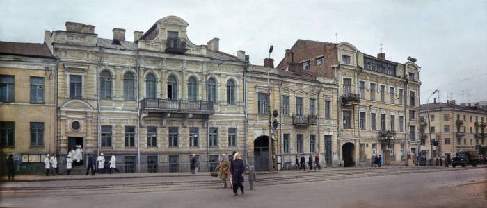 Здание фармакологического факультета. Снимок 50-х годов. Фото предоставлено Виктором Борисенковым 