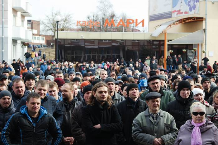 На "Марше тунеядцев" в Орше. Фото Анастасии Вереск