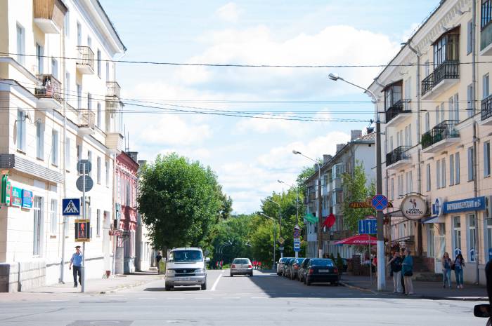 Улица Советская. "Дайнава" находилась по левой стороне. Фото Анастасии Вереск
