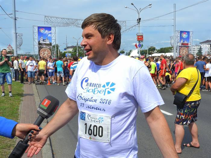 Вадим Девятовский на «Славянском забеге» в Витебске. 17 июля 2016 года. Фото Светланы Васильевой