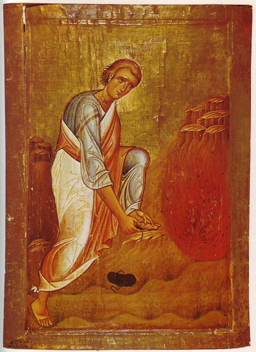 Моисей перед Неопалимой купиной (икона XII века, монастырь Святой Екатерины). Фото ru.wikipedia,org