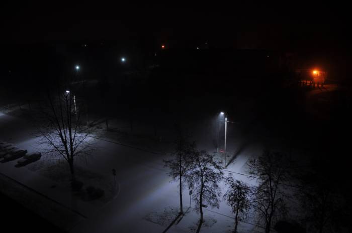Первый снег в Новолукомле. Фото Анастасии Вереск