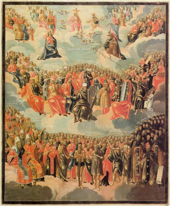Икона всех святых. Public domain, via Wikimedia Commons