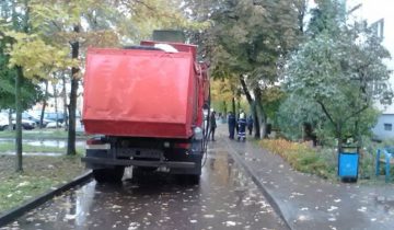 мусоровоз пешеход