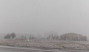 снег, пустырь, Витебск