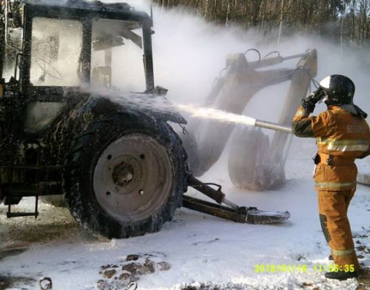 пожар трактор новополоцк