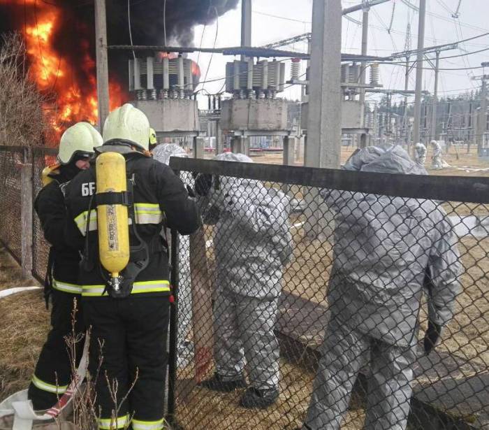 В Полоцком районе горела подстанция