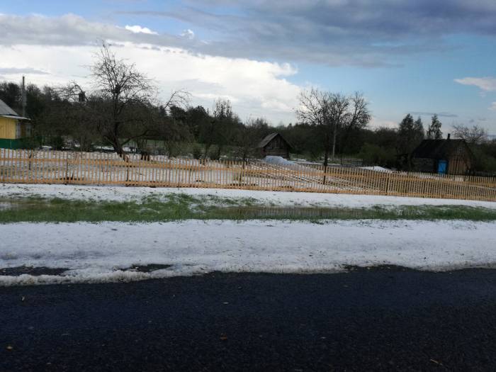 Вчера в Верхнедвинске выпал снег. В мае