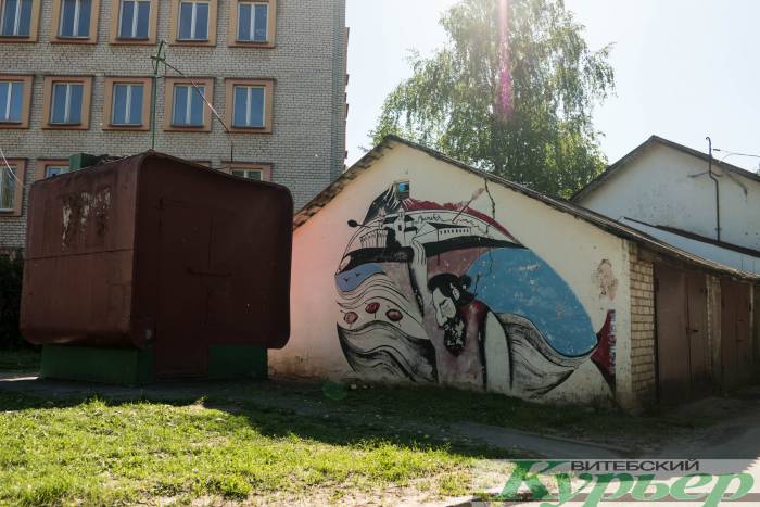 Витебск украсили новым граффити. На этот раз волат!