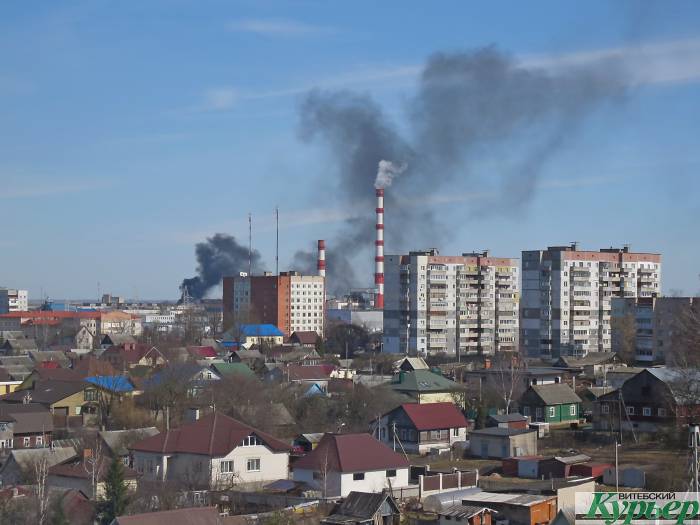 Сейчас в Витебске сильный пожар