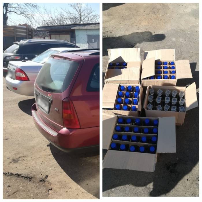 В Дубровенском районе задержали водителя, который перевозил 80 бутылок водки и 15 бутылок коньяка