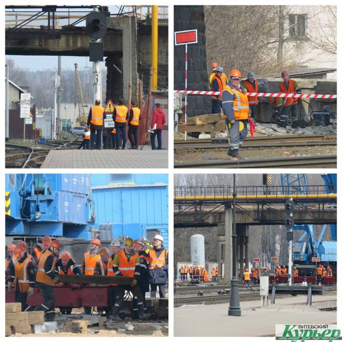 В Витебске приступили к демонтажу Полоцкого путепровода над железной дорогой