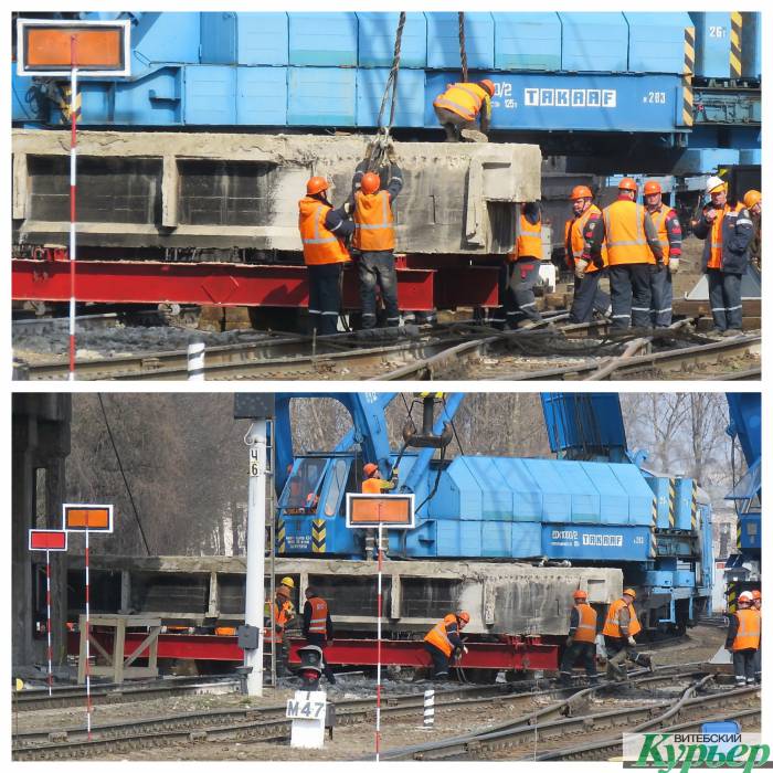 В Витебске приступили к демонтажу Полоцкого путепровода над железной дорогой