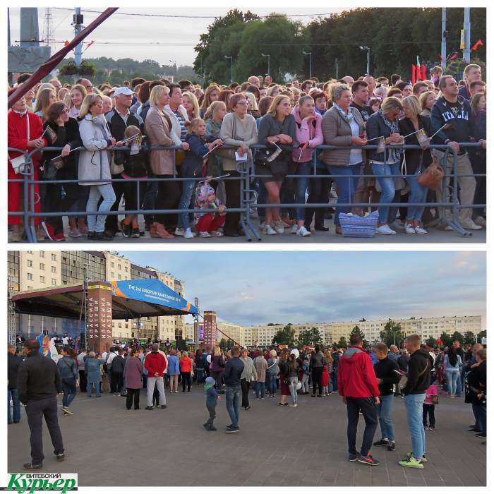 Сотни витебчан в субботу вечером собрались послушать классику под открытым небом
