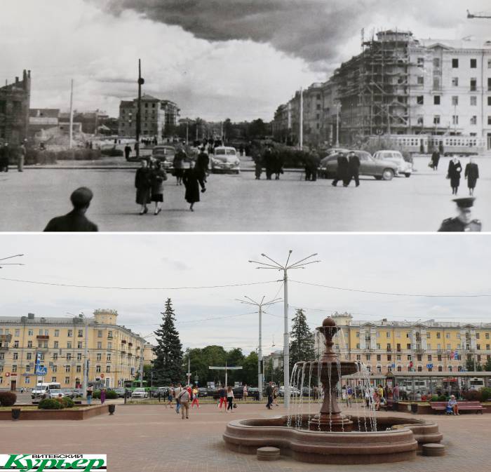 Как менялась площадь возле витебского вокзала за 60 лет