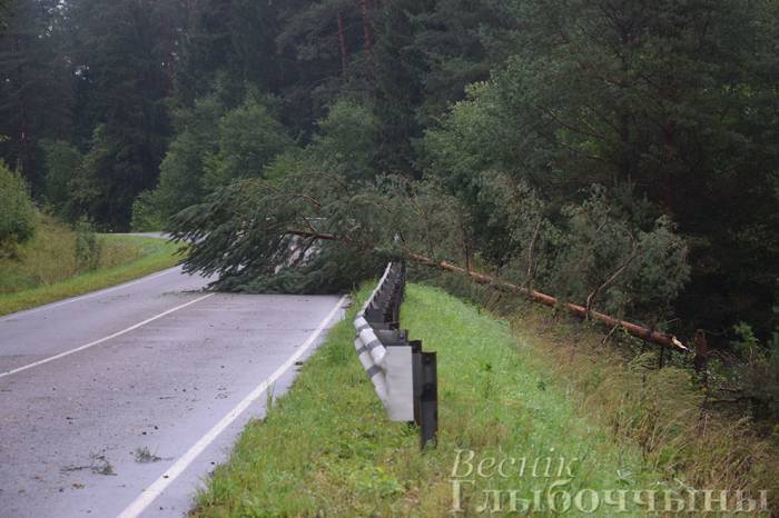 Буря в Глубоком громила заборы, деревья и даже частные дома