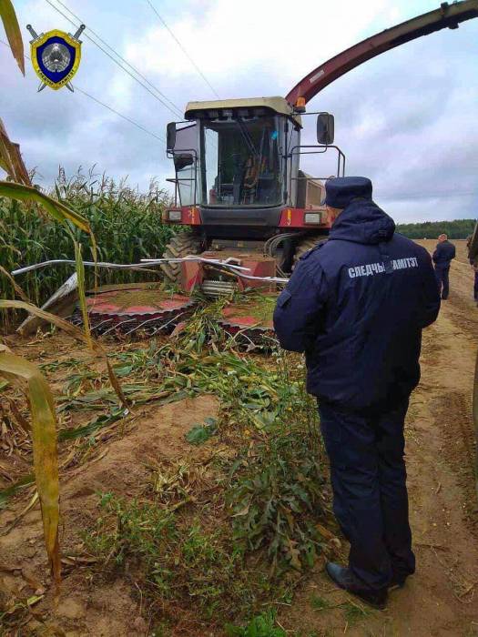В жатку комбайна попала женщина во время уборки кукурузы в Дзержинском районе