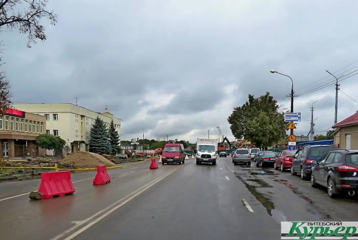 Закрывается движение транспорта и пешеходов по улице Ленинградской в Витебске