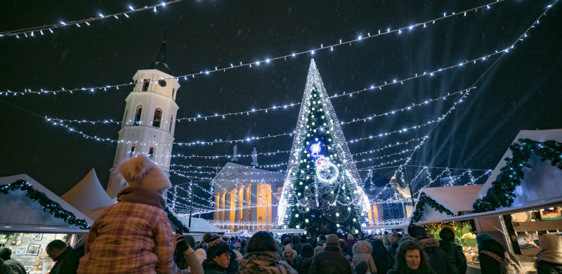 Новогодние праздники и коляды в Вильнюсе. Необычно все