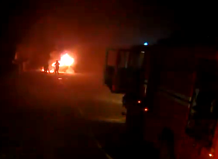 в деревне Пышно Лепельского района сгорел легковой автомобиль Volkswagen