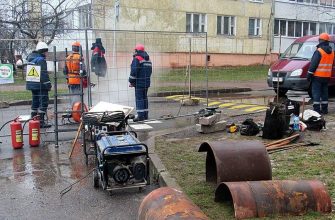 Ремонт теплосети трубопровода