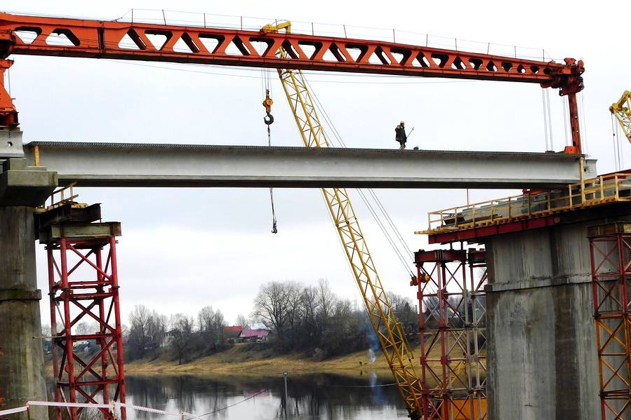 Строительство полоцкого моста проконтролировал заместитель премьер-министра