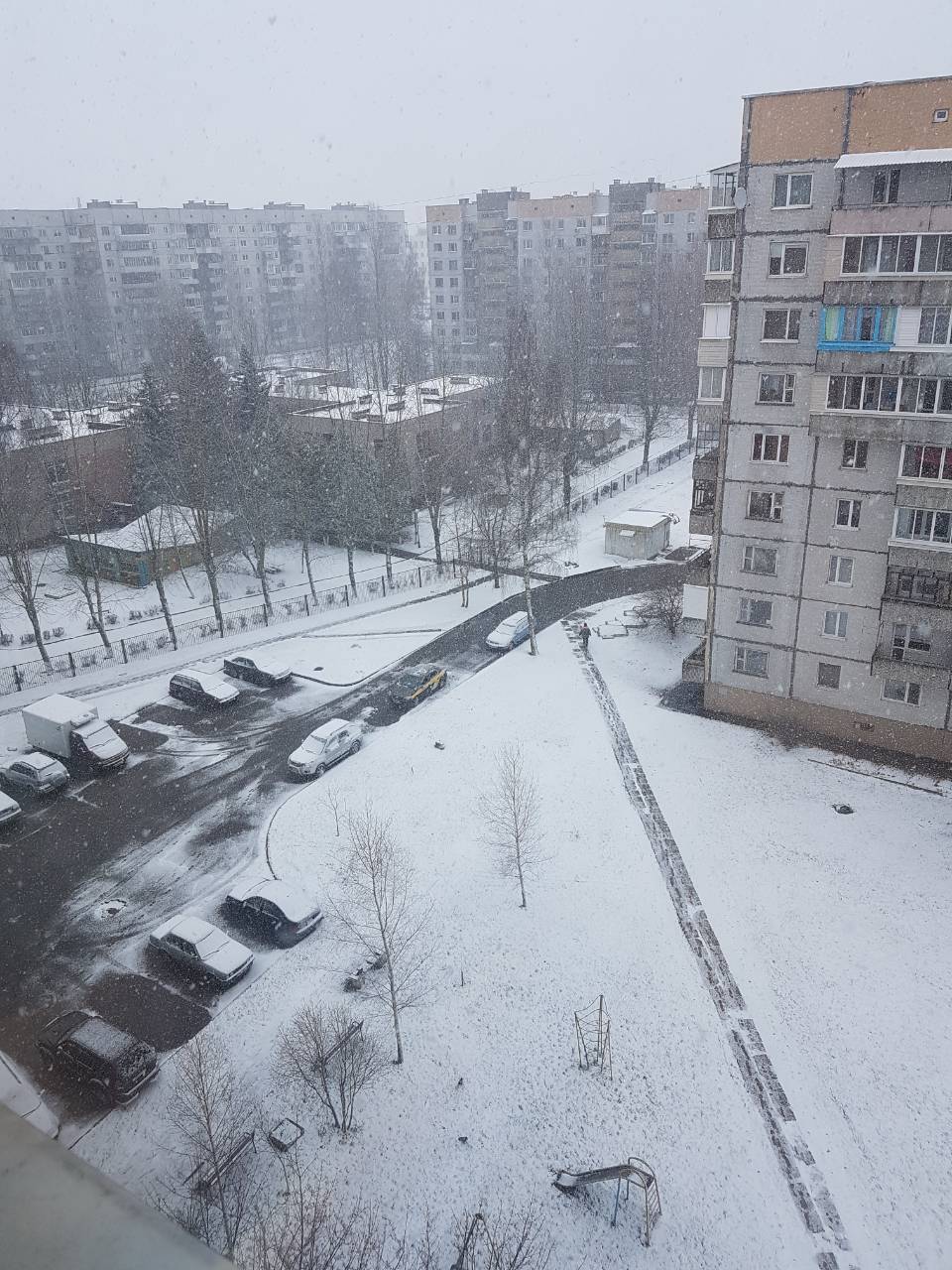 Зимний апрель в Витебске. С новым снегом!