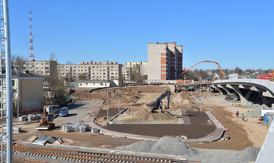 План строительства Полоцкого путепровода в Витебске выполнен на 70% — фото