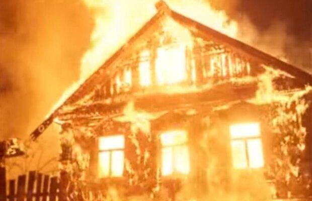 пожар дома в Витебске