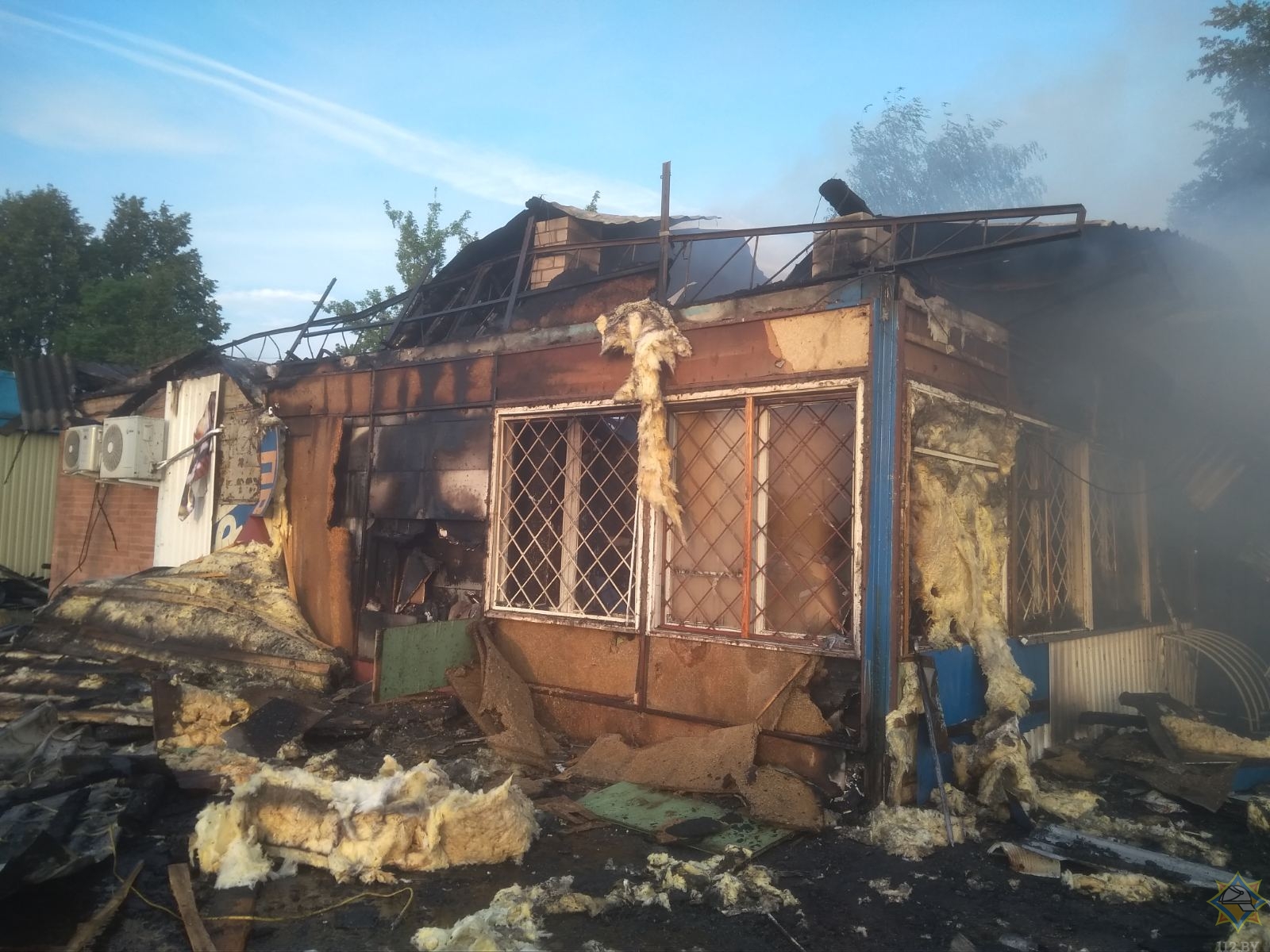 Магазин «Доброном» сгорел ночью в Лепеле